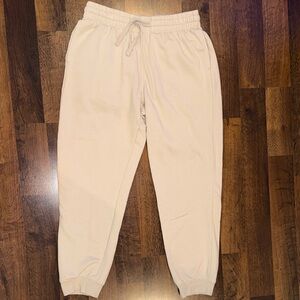 Men’s H&M Cream Regular Fit Jogger Sweatpants with Drawstring (size MED)